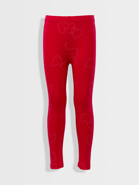 Magenta Hearts | Dívčí legíny