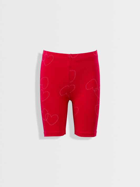 Magenta Hearts | Dívčí krátké legíny