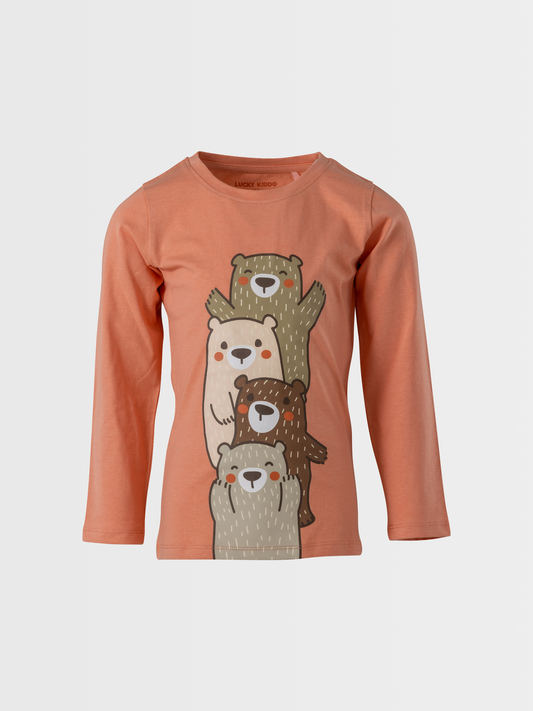 Happy Bears | Dívčí triko s dlouhými rukávy