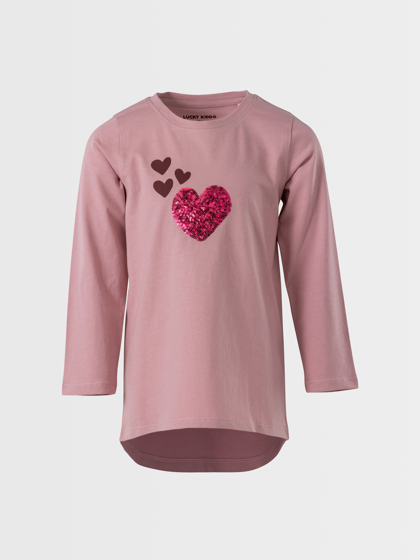 Shiny Hearts | Dívčí tunika s dlouhými rukávy