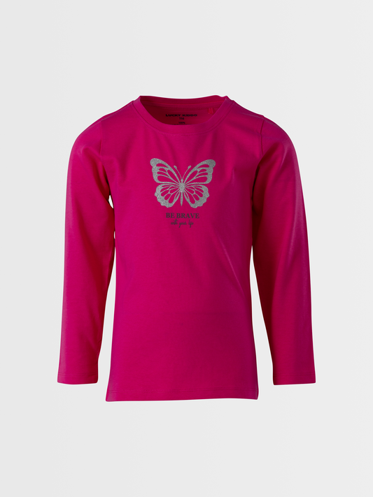 Shiny Butterfly | Dívčí triko s dlouhými rukávy
