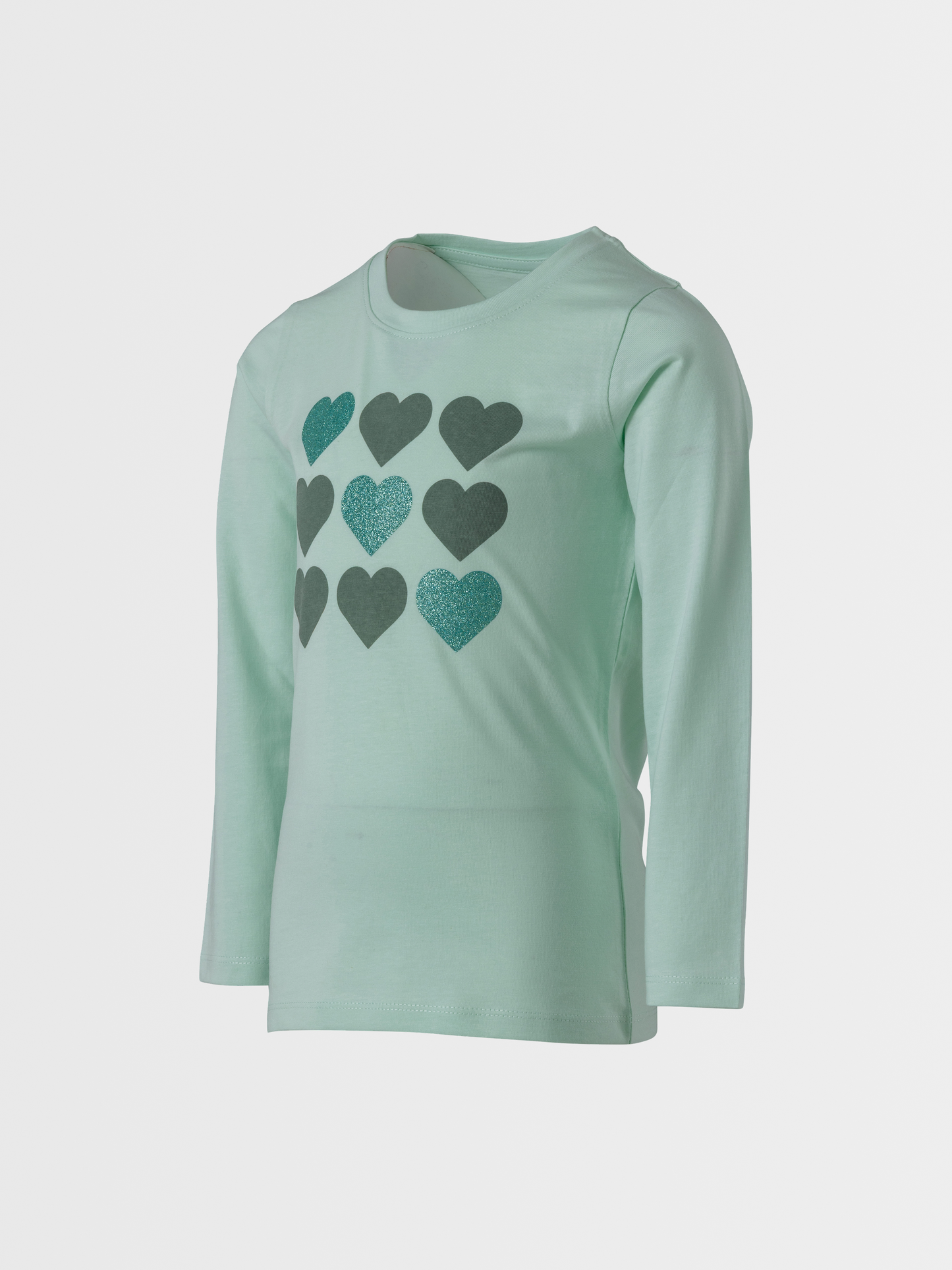 Greenish Hearts | Dívčí triko s dlouhými rukávy