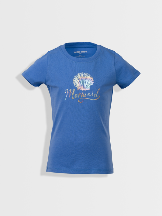 Mermaid Blue | Dívčí tričko s krátkými rukávy