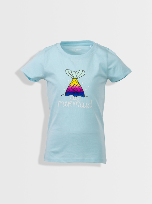 Mermaid Light Blue | Dívčí tričko s krátkými rukávy