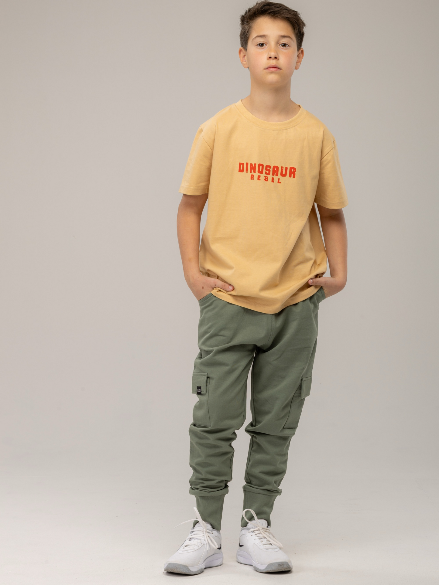 Dusty Green | Chlapecké cargo tepláky