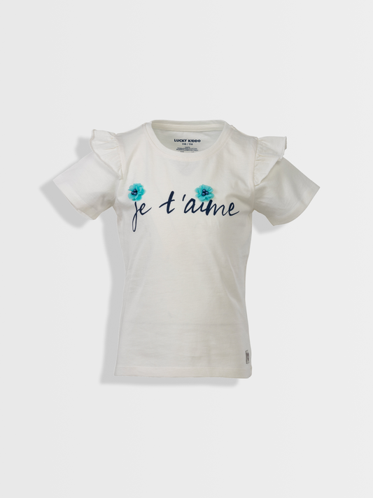 Je t'aime | Dívčí triko s krátkými rukávy