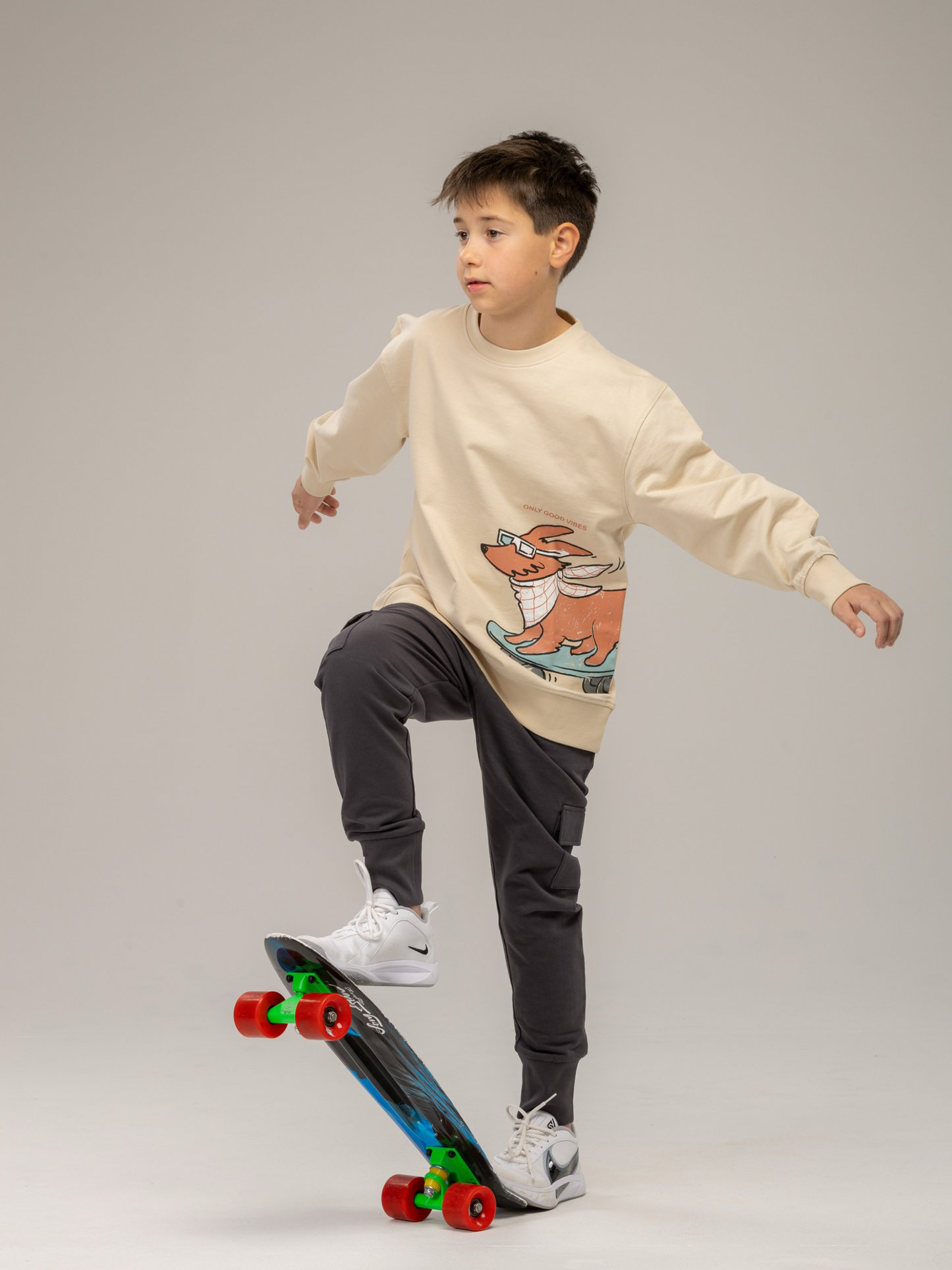 Skater dog Tan | Chlapecký pulover