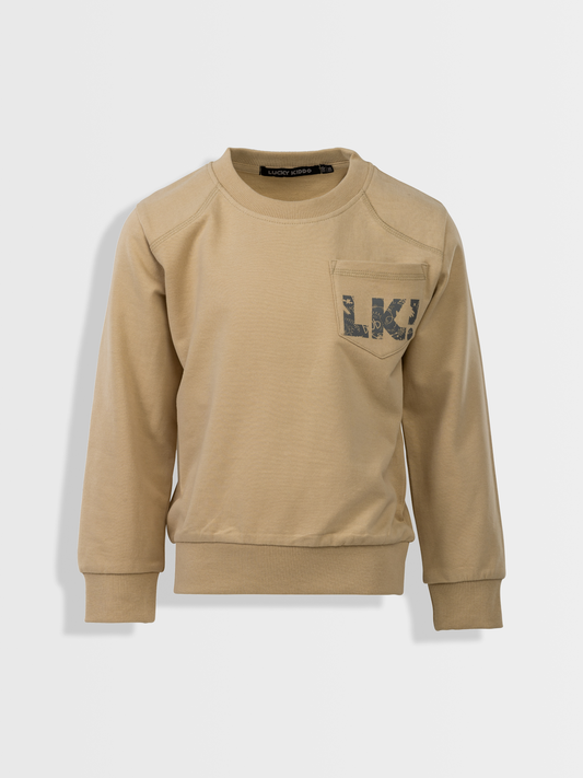 Beige Brown LK | Chlapecký pulover