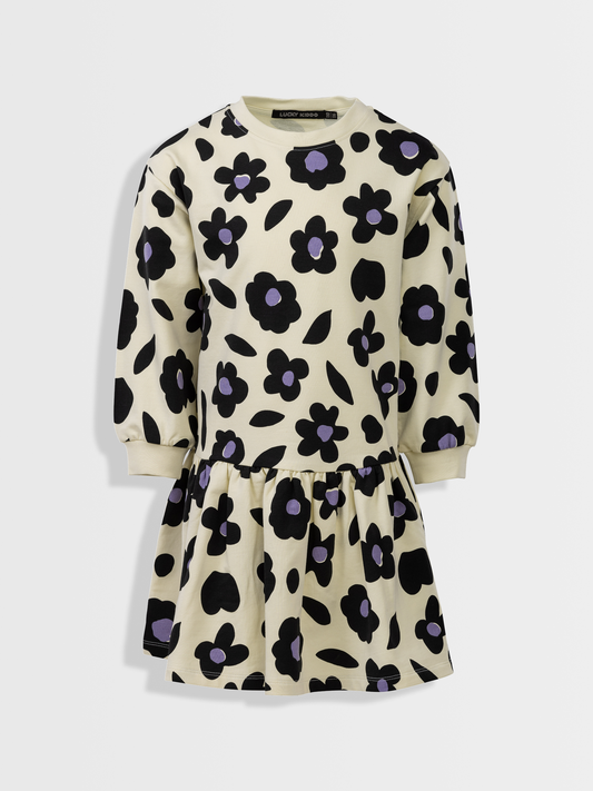 Vanilla Floral | Dívčí šaty s dlouhými rukávy