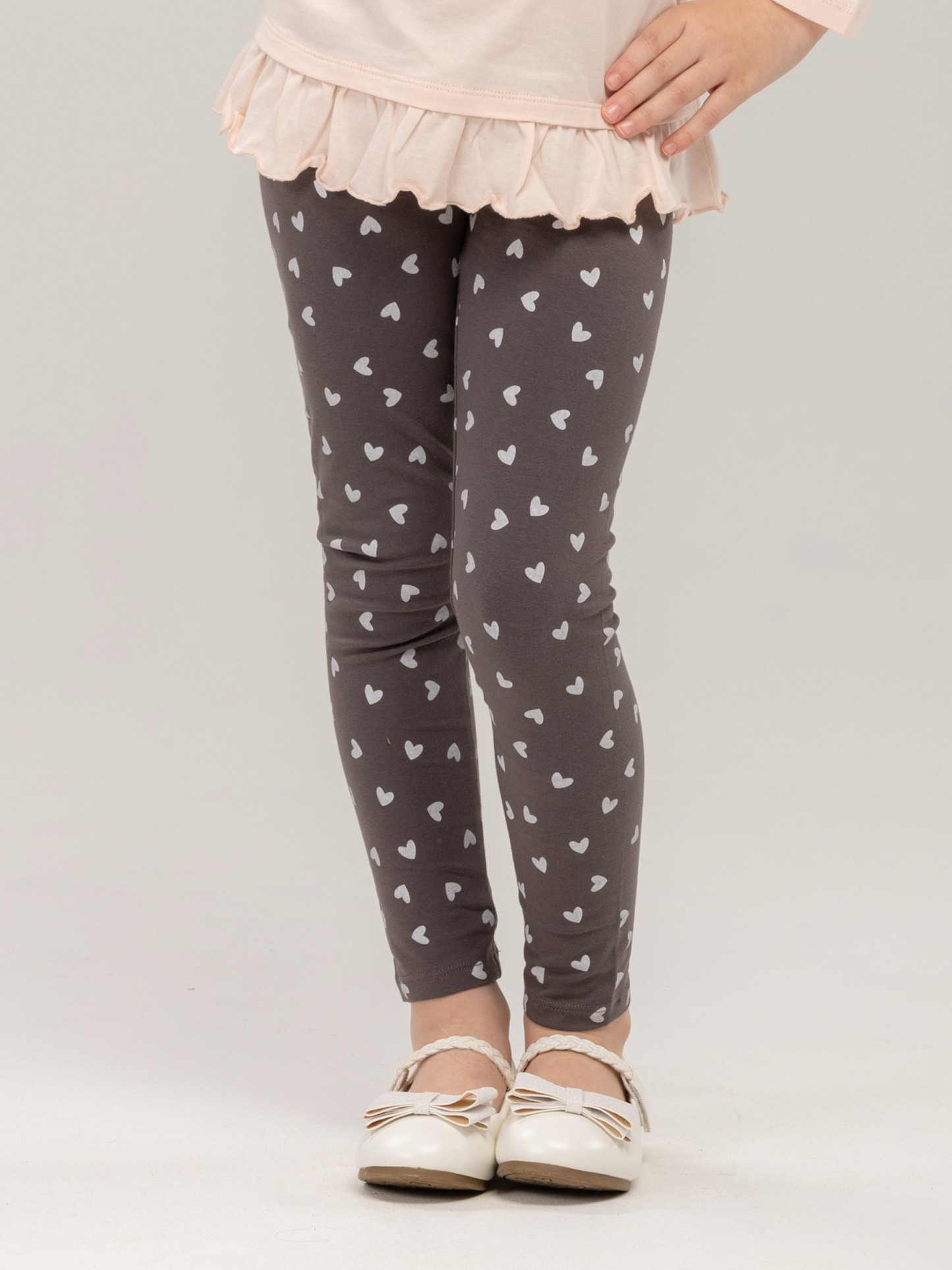 Paris Grey Hearts | Dívčí legíny