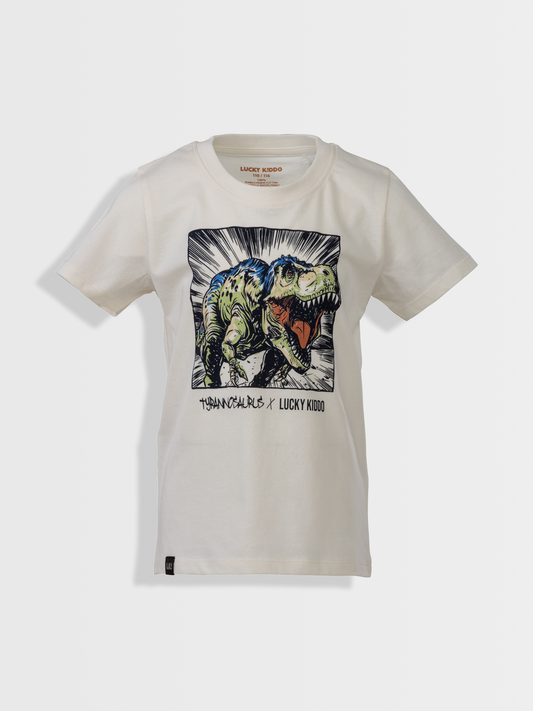 Star White T-Rex | Chlapecké triko s krátkými rukávy