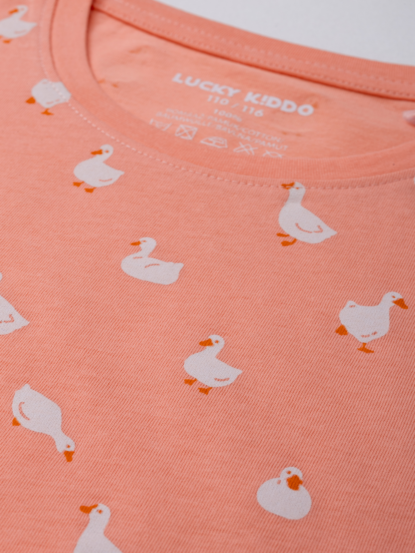 Peach Ducks | Dívčí triko s dlouhými rukávy