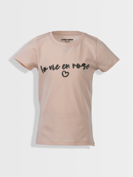 La vie en rose Pearl | Dívčí triko s krátkými rukávy