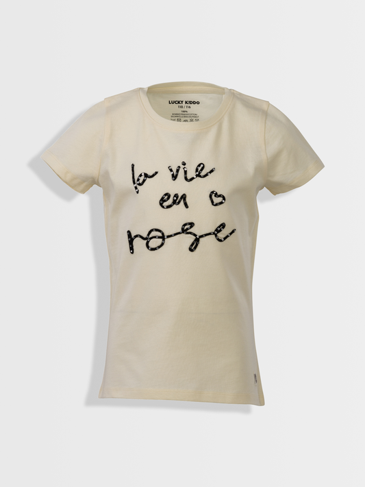 La vie en rose Vanilla | Dívčí triko s krátkými rukávy