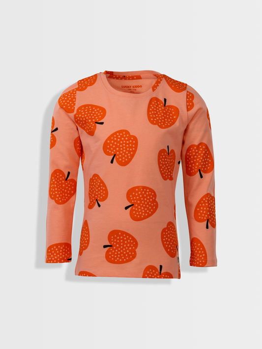 Peach Ambere Apples | Dívčí triko s dlouhými rukávy