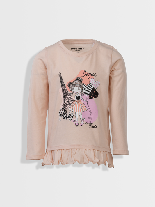 Bonjour Paris Pearl | Dívčí triko s dlouhými rukávy