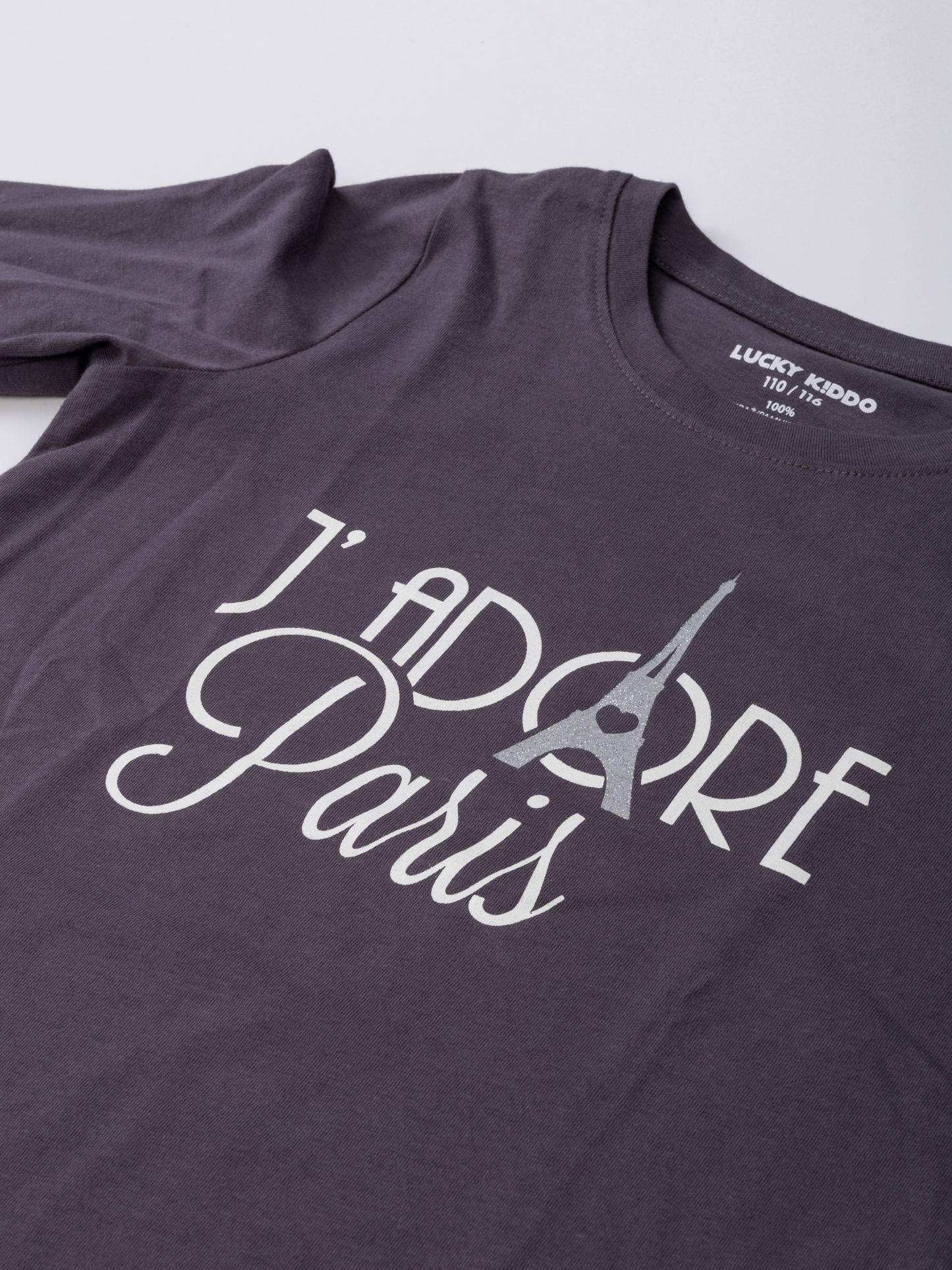 J’adore Paris Grey |Dívčí triko s dlouhými rukávy