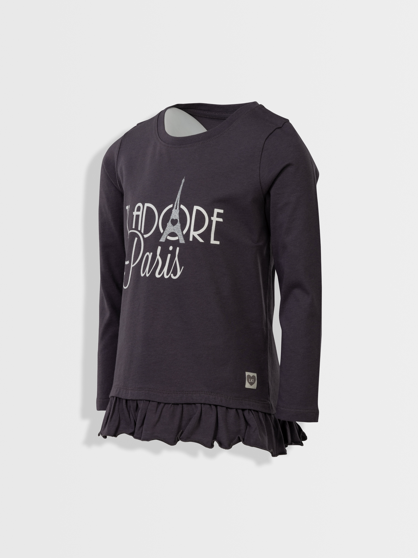 J’adore Paris Grey |Dívčí triko s dlouhými rukávy