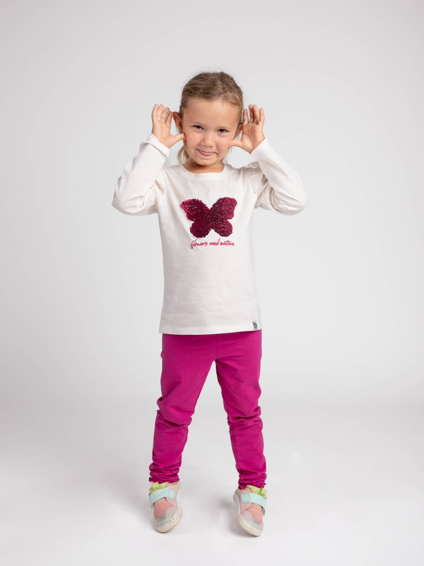 Colorful Butterfly | Dívčí triko s dlouhými rukávy