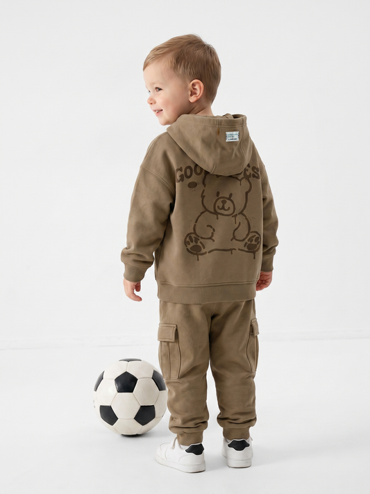 Camel Good Vibes | Zateplený chlapecký pulover s kapucí - oversized střih