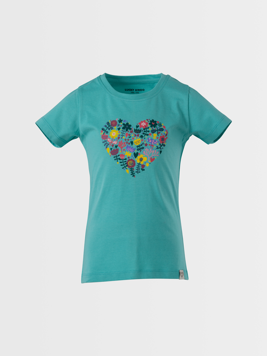 Blooming Heart | Dívčí triko s krátkými rukávy