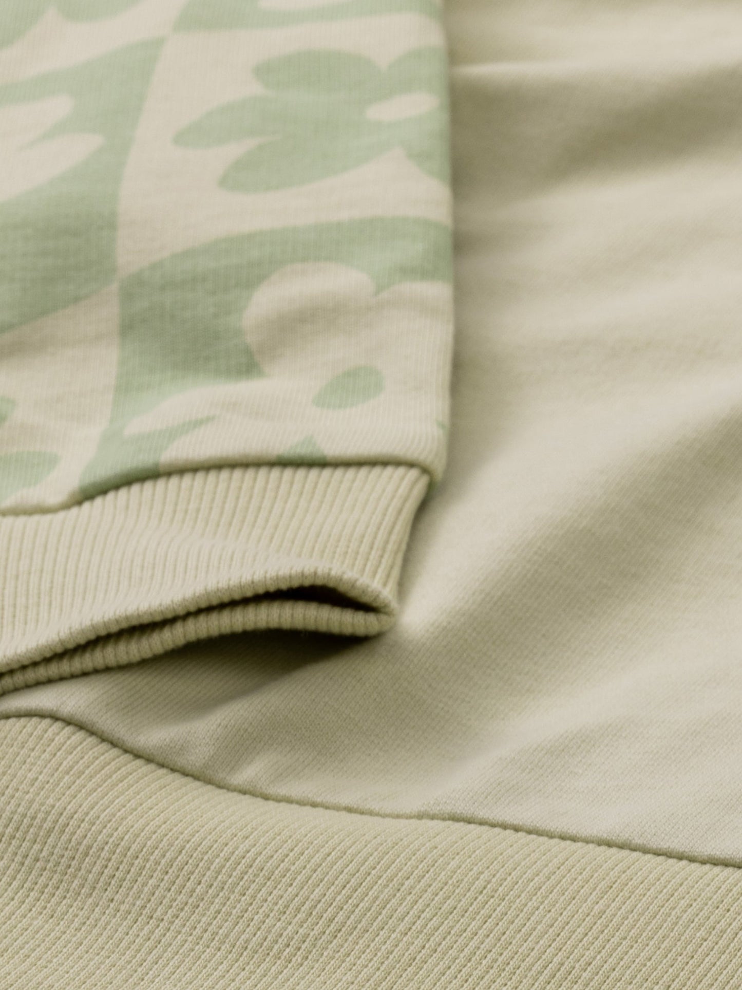 Organická mikina s kapucí s půlzipem aloe wash