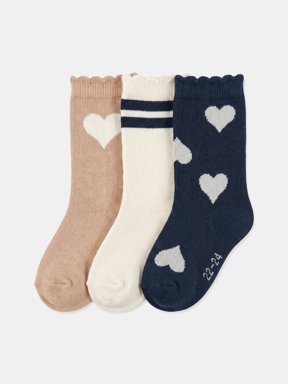 Sweet Hearts | Dívčí ponožky (3x)