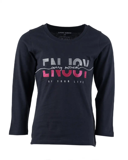 Dívčí dlouhé tričko Užívej života