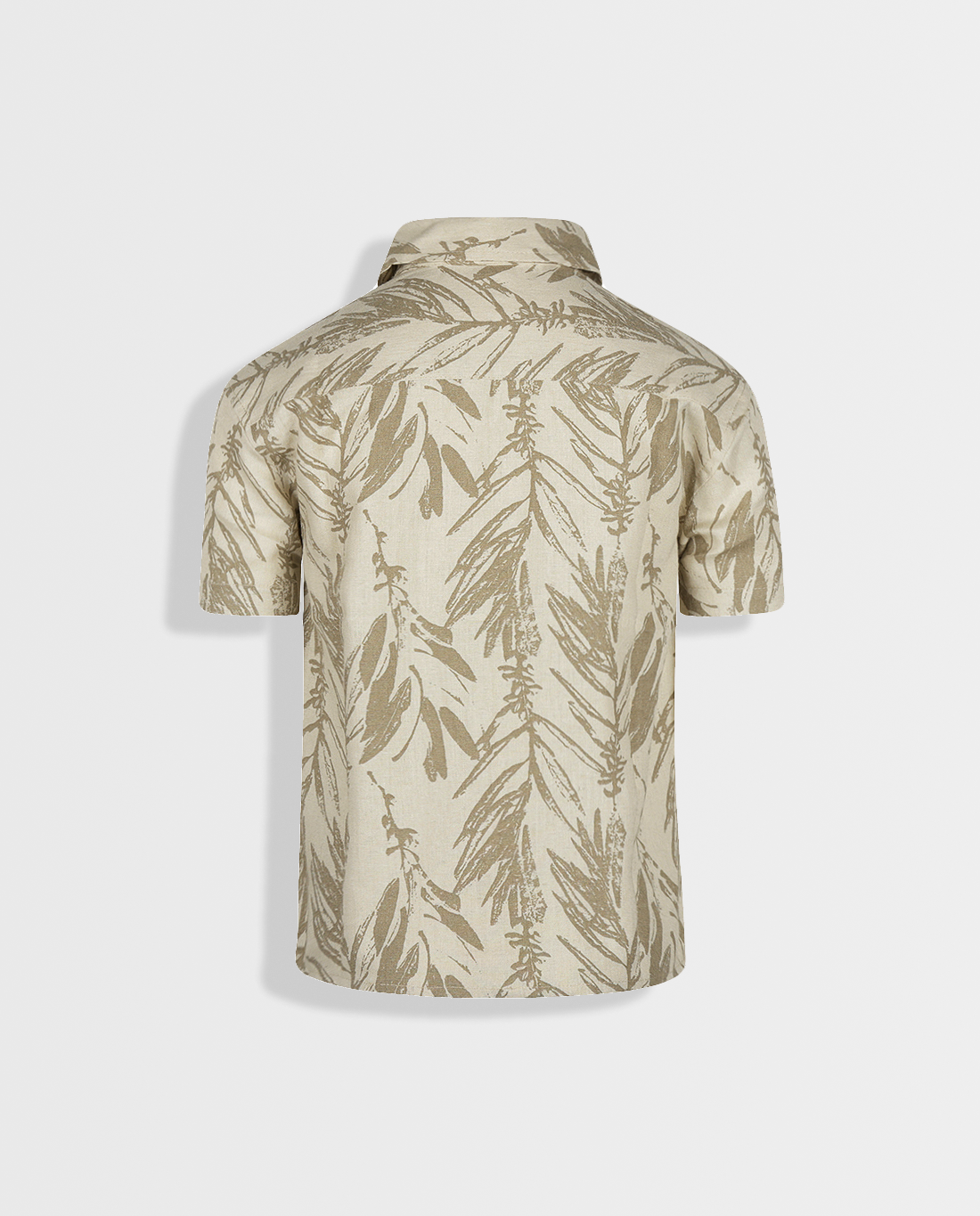 Beige Havana | Chlapecká košile s krátkými rukávy