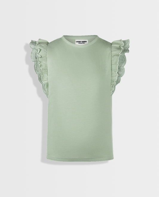 Celadon Green | Dívčí tričko s krátkými rukávy