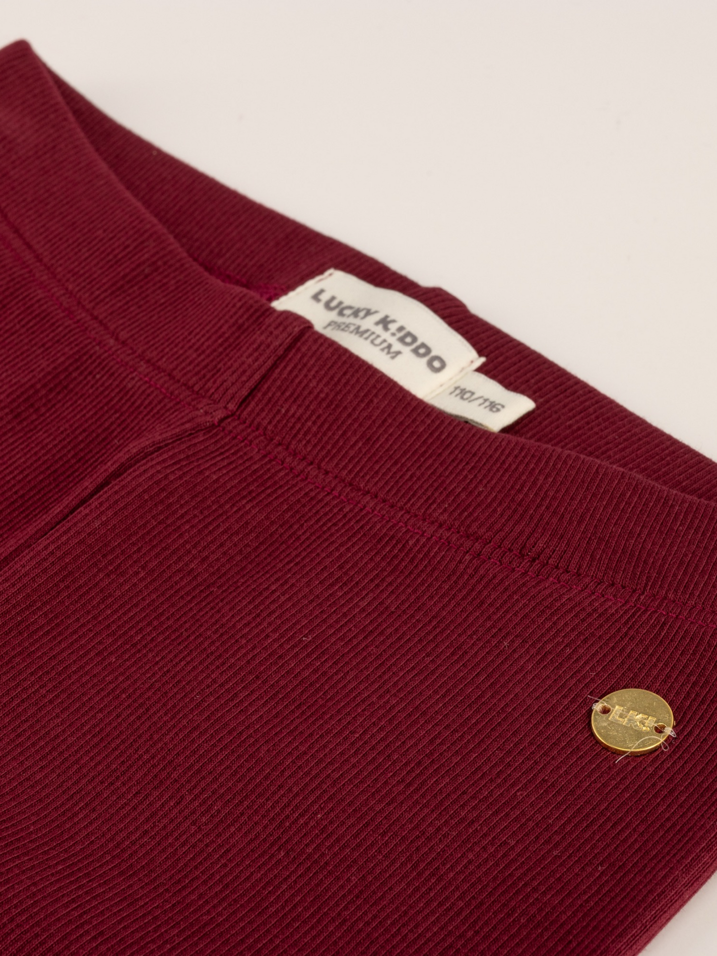 Berry Red | Dívčí legíny z rebrasto strukturo