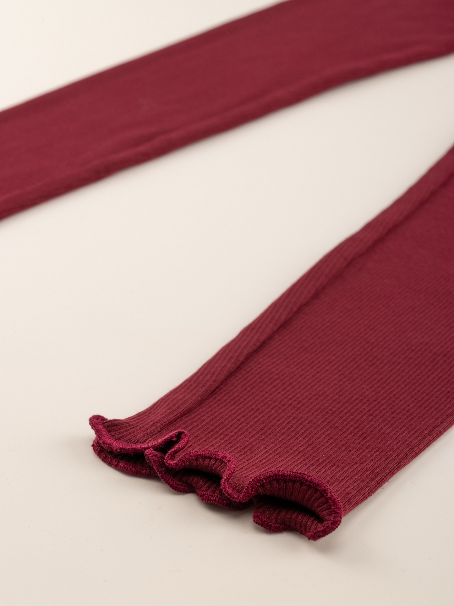 Berry Red | Dívčí legíny z rebrasto strukturo