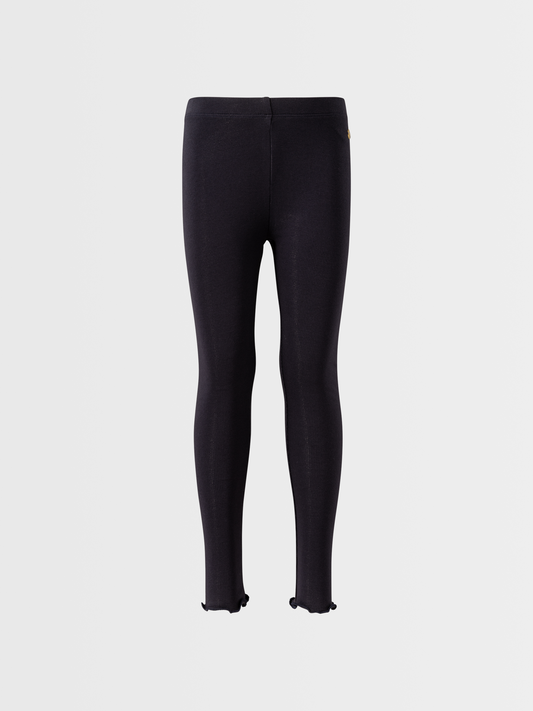 Galaxy Black | Dívčí legíny z rebrasto strukturo