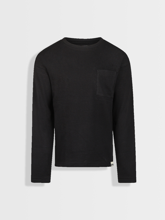 Texture Black | Chlapecké triko s dlouhými rukávy