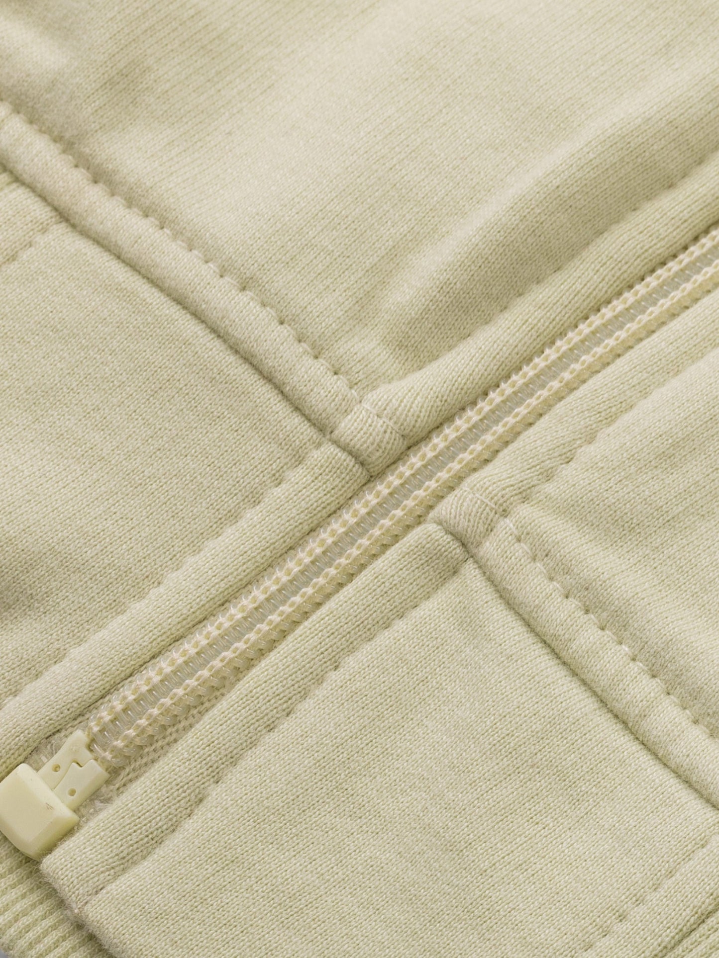 Organická mikina na zip s kapucí aloe wash