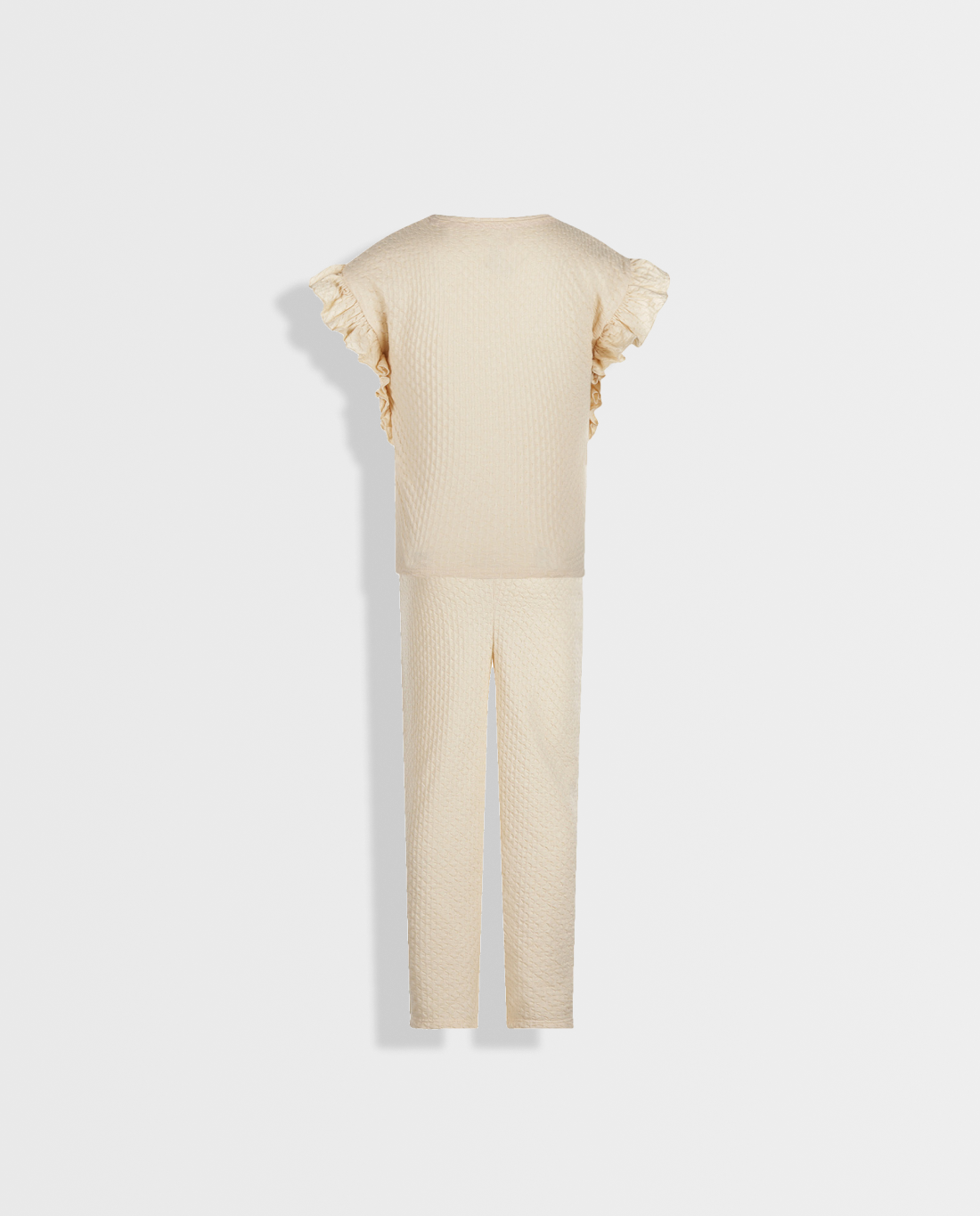 Off White Essence | Dívčí dvoudílná souprava s dlouhými kalhotami