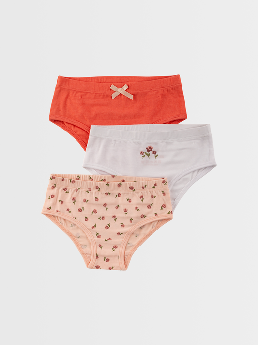Kytičky | Dívčí slip kalhotky (3 ks)