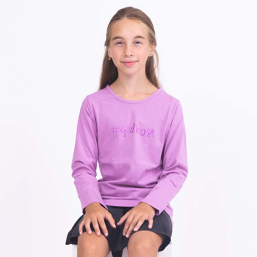 Dívčí tričko s dlouhým rukávem Boss Girl