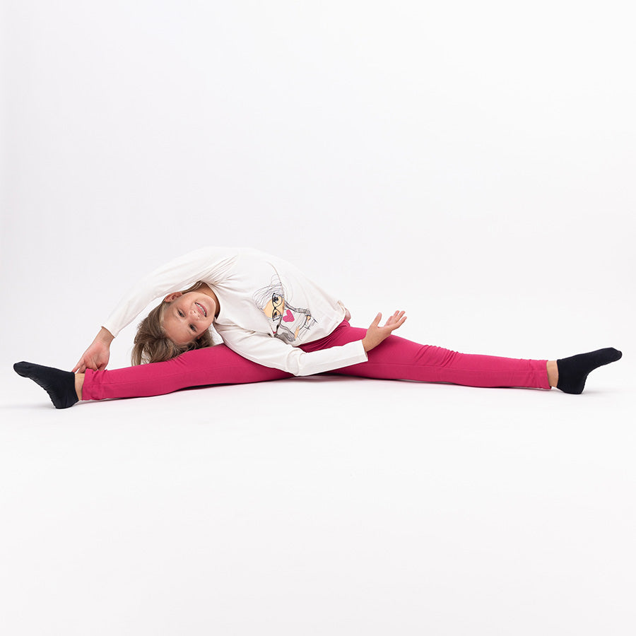 Dívčí zimní legíny Cool Pink