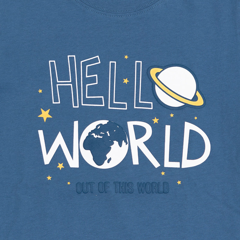 Chlapecké tričko s dlouhým rukávem Hello World