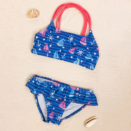 Dívčí sada plavek Sailboats