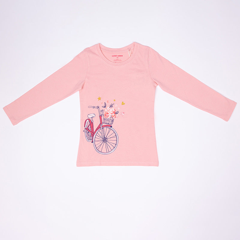 Dívčí tričko s dlouhým rukávem Nice Bike