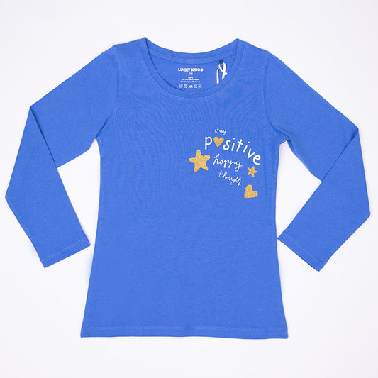 Dívčí tričko s dlouhým rukávem Positive