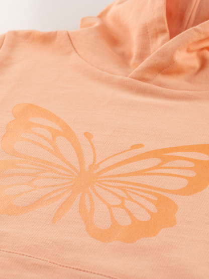 Coral Butterfly | Mikina s kapucí