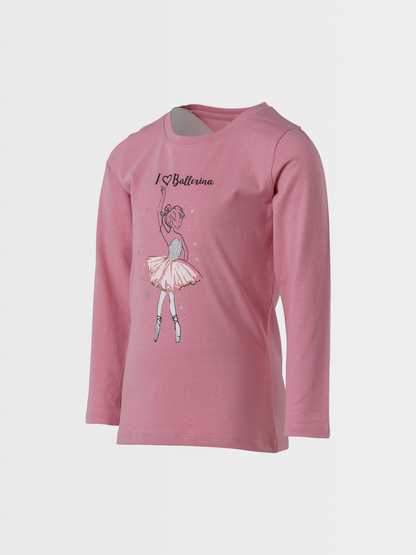 Ballerina | Dívčí triko s dlouhými rukávy