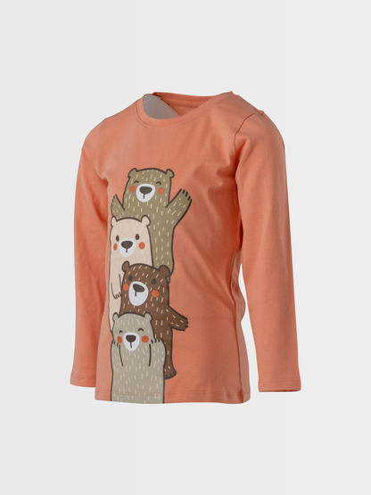 Happy Bears | Dívčí triko s dlouhými rukávy