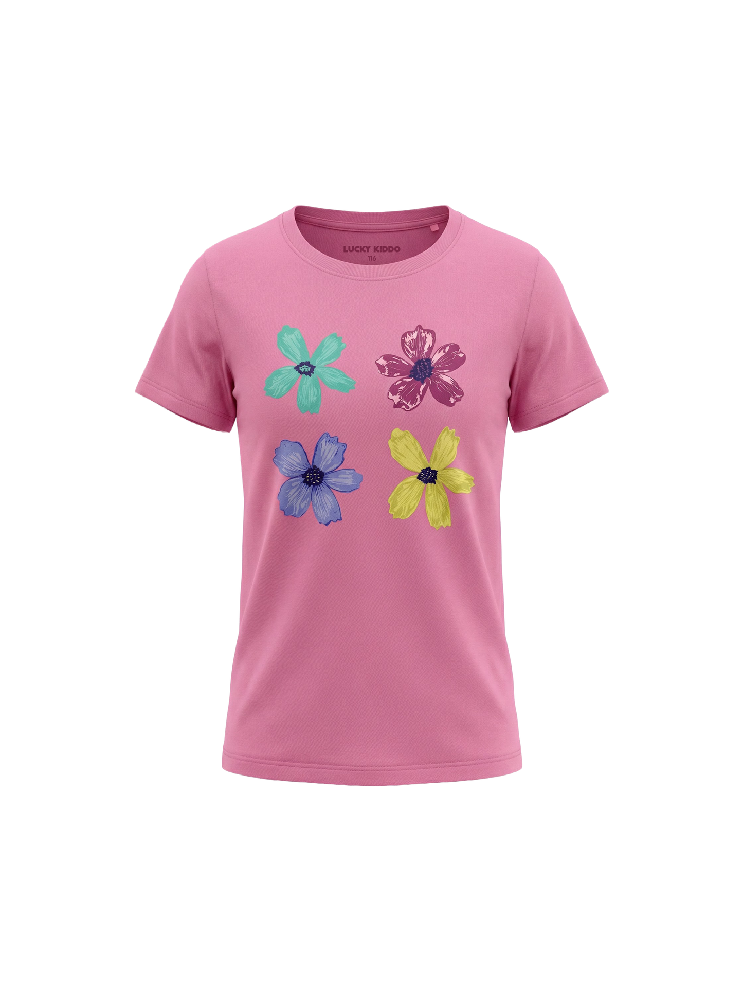 Happy Flower Quartet | Dívčí tričko s krátkými rukávy