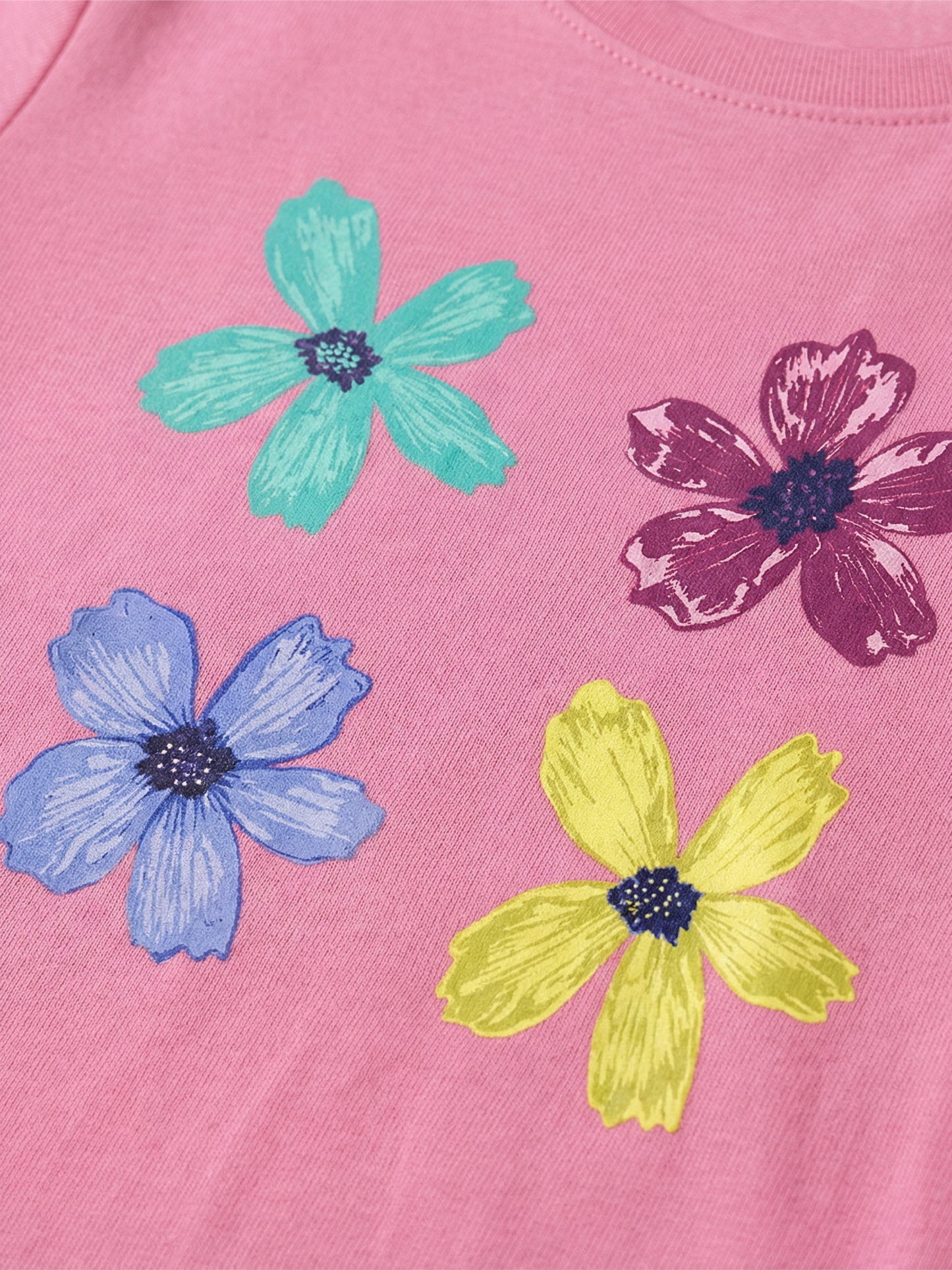 Happy Flower Quartet | Dívčí tričko s krátkými rukávy