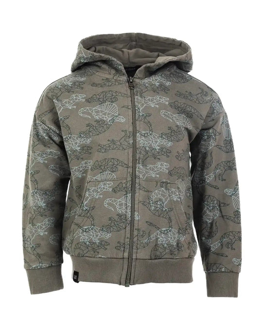 Chlapecká mikina na zip Olive