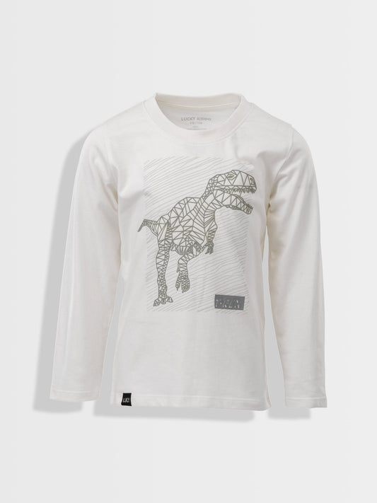 Tričko hvězda bílá dino